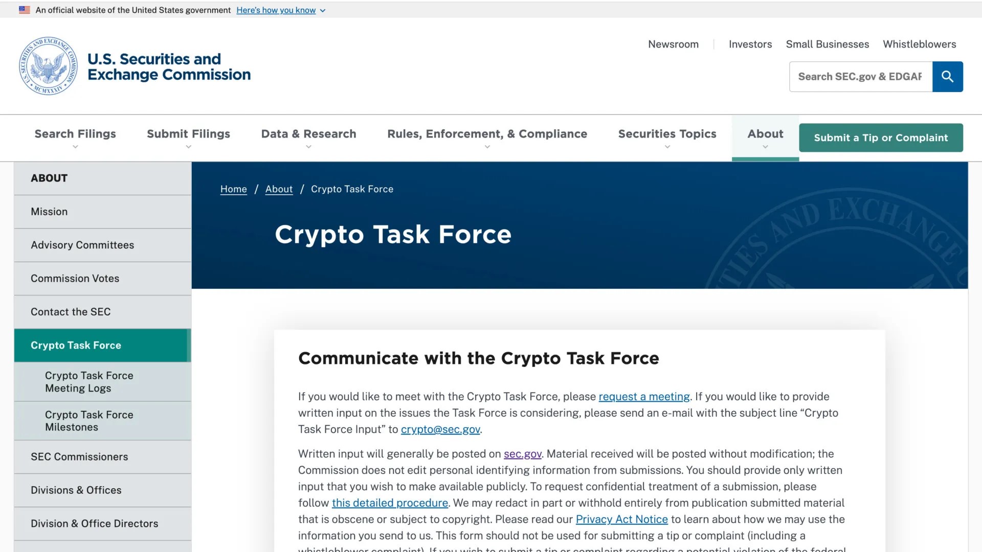 SEC "ra mắt" Crypto Task Force: Bước ngoặt trong quản lý thị trường tiền điện tử tại Mỹ